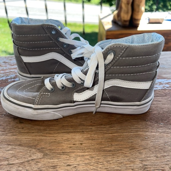 Vans Off The Wall Gray Hi Tops Men's Size 5 Women's 6.5 Skateboard Shoes Unisex - Picture 8 of 10